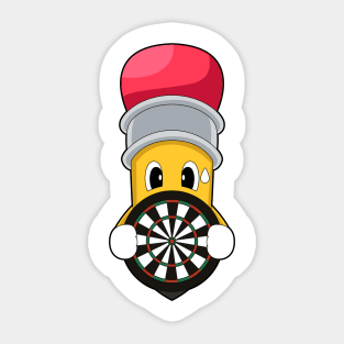 Pencil Darts Dartboard Sticker